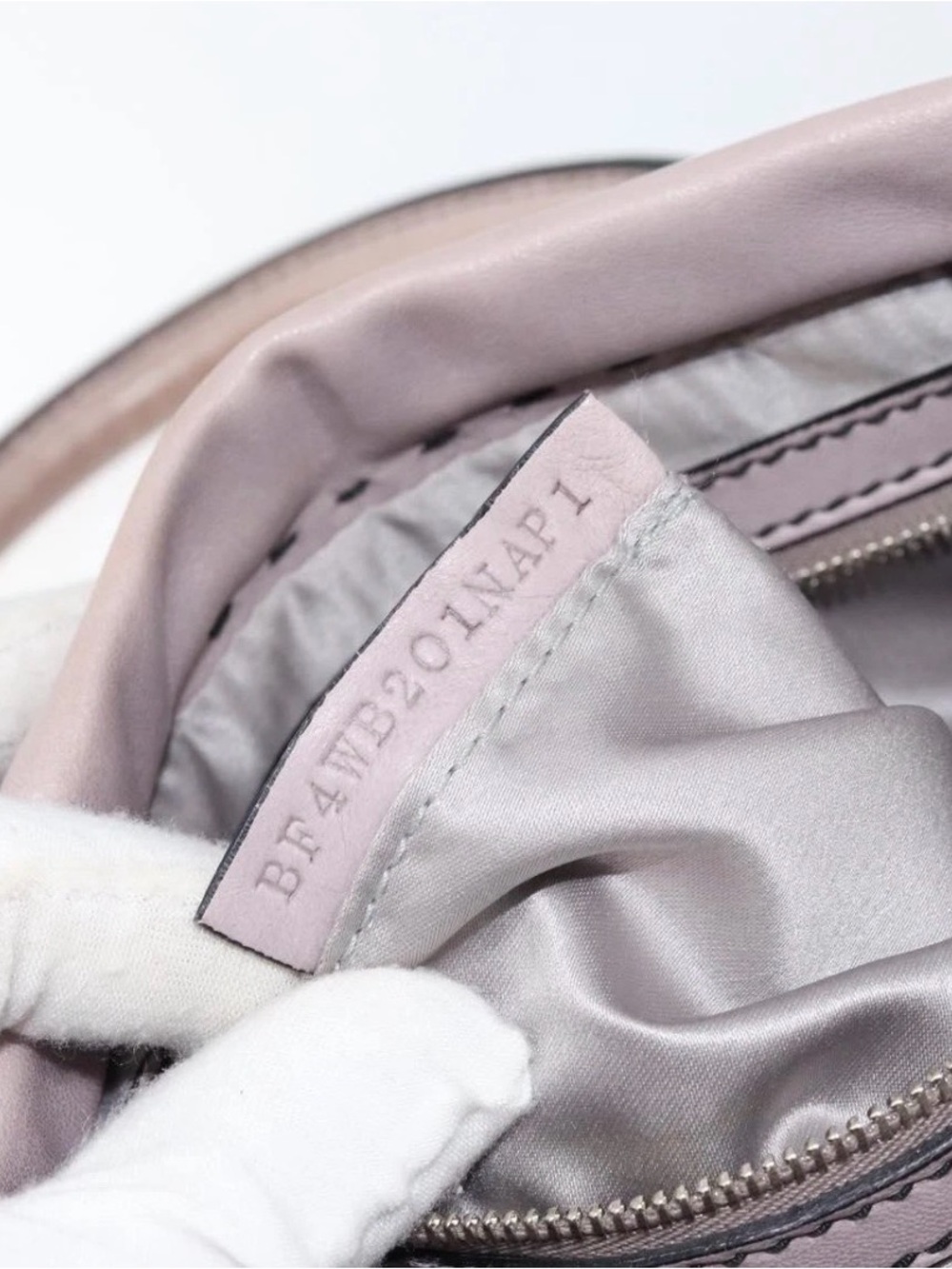 VALENTINO Hand Bag Leather Purple Silver Auth BA7522 - Picture 12 of 12